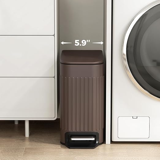 TrashAid Slim Bathroom Trash Can - Image 2