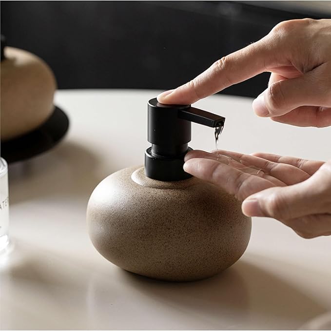 10oz Ceramic Hand Soap Dispenser, Elegant Liquid Soap Dispenser - Image 4