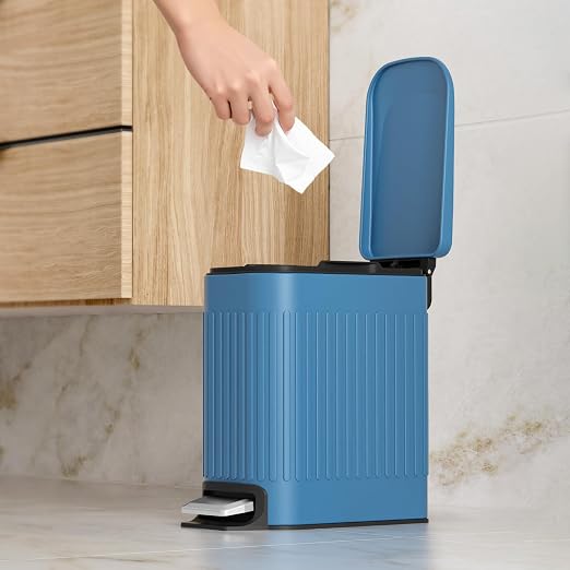 TrashAid Slim Bathroom Trash Can - Image 7