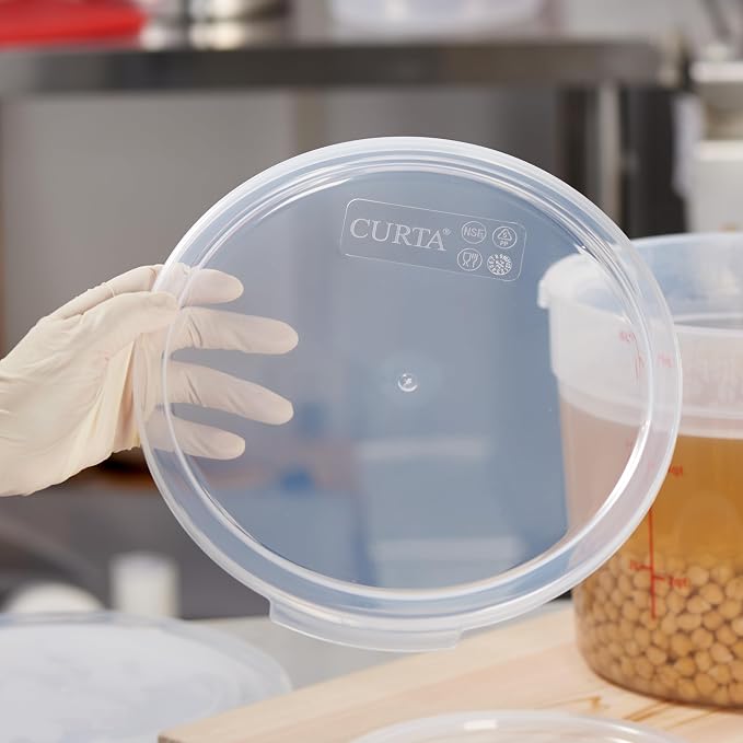 CURTA 18 Quart Translucent Round Food Storage Container - Image 8
