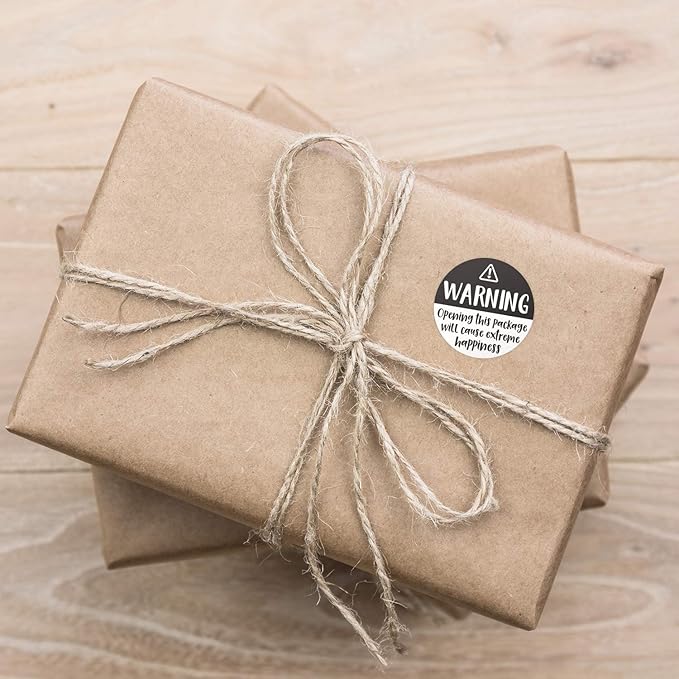 Black and White Adorable Warning Extreme Happiness Labels / 500 Cute Small Business Package Stickers / 1.5" Labels Adorable Happy Mail Envelope Seals/Made in The USA