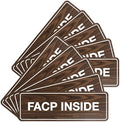 Signs ByLITA Standard FACP Inside Sign | Fire Safety Signage (Walnut) - Medium 10 Pack