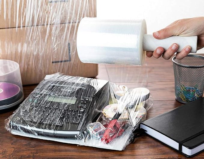 2 Pack Mini Hand Stretch Wrap 5" 1000 Ft Rolls PackageZoom Industrial Strength - Image 2