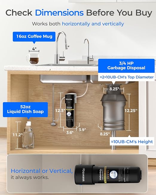 Waterdrop 10UB-CM Under Sink Water Filter System, 99% Chloramine Reduce | Ideal - Image 6