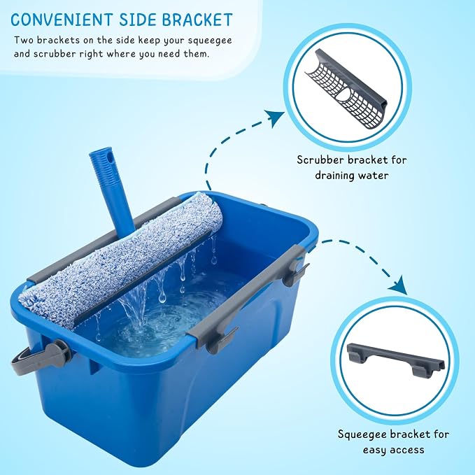Window Cleaning Kit for Home and Commercial Use, 6 Ft Long Handle Professional - Image 4