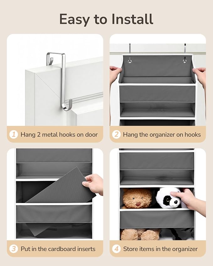 ULG Over the Door Organizer 2-Pack Door Hanging Organizer Closet Door - Image 7