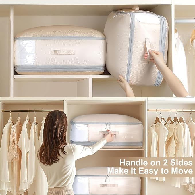 DIMJ Comforter Storage Bag - 110L Large Capacity Ultra Space Saving Self - Image 6