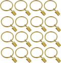 16 Pack Curtain Rings with Clips, Window Clip Rings Curtain Hooks Hangers Clip by Azmoncy