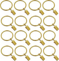 16 Pcs Curtain Rings with Clips, Window Clip Rings Curtain Hooks Hangers Clip by Azmoncy