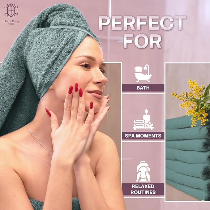CORE 4-Piece Cotton Hand Towels - Image 4