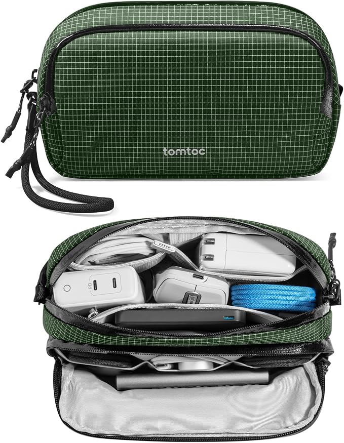 tomtoc Electronic Organizer Travel Case Performance, Dual Compartment Bag | by tomtoc