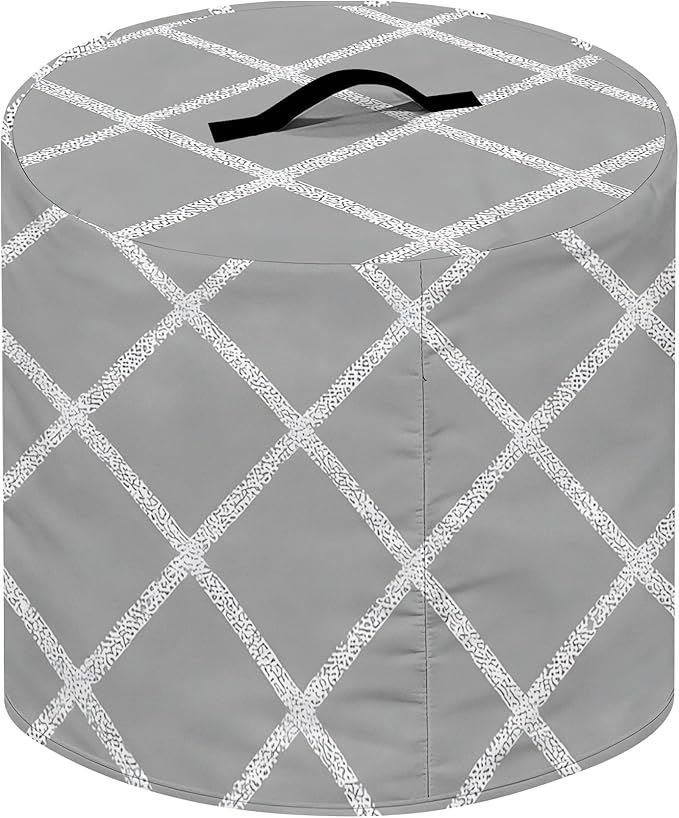Kitchen Appliance Accessories Dust Cover for 3-6-8 Quart Instant Pot, Pressure Cooker, Air Fryer & Crock Pot,Decorative Appliance Cloth Cover with Top Handle & Storage Pockets (Grey, 3 Quart)