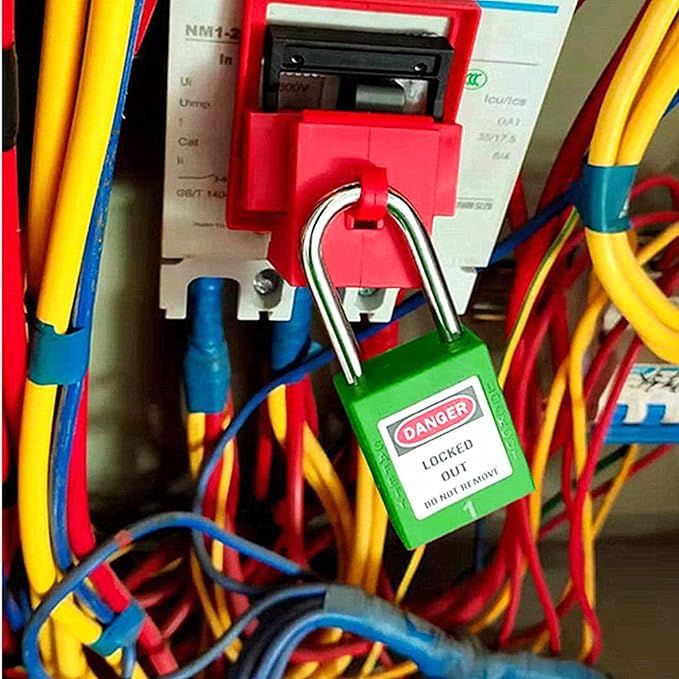 Lockout Tagout Locks, Safety Padlocks, Loto Keyed Differently Lock Out Tag Out Device Plastic with Lockout TagOut Tags