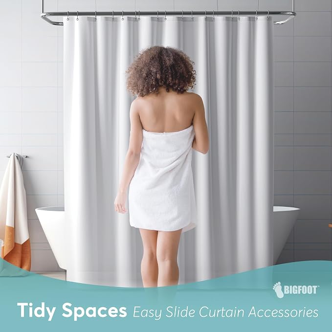 BigFoot Shower Curtain Hooks, Stainless Steel, Rust-Resistant, Easy Install | - Image 6