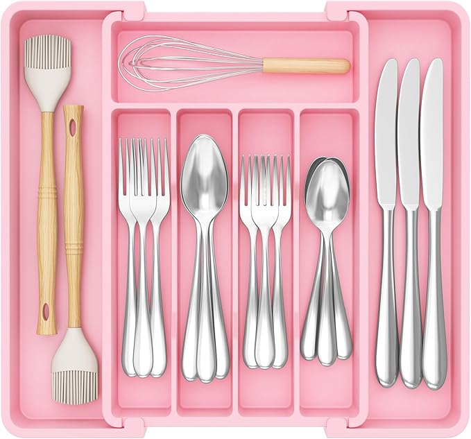 Lifewit Expandable Silverware Drawer Organizer, Kitchen Utensil Tray | BPA-free by Lifewit