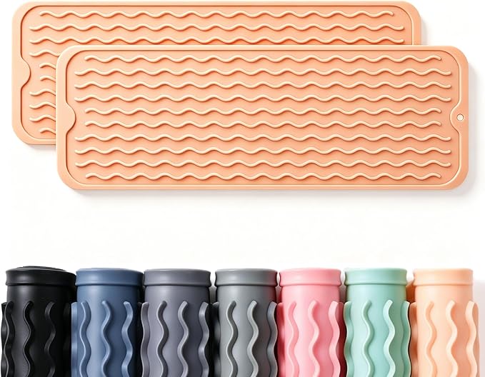 2 Pack Caketime Silicone Dish Drying Mat by CAKETIME