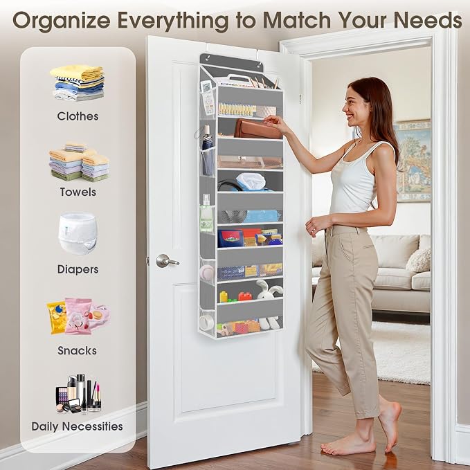 1Pack Over The Door Organizer Large Capacity Hanging Storage Room Organizer - Image 6