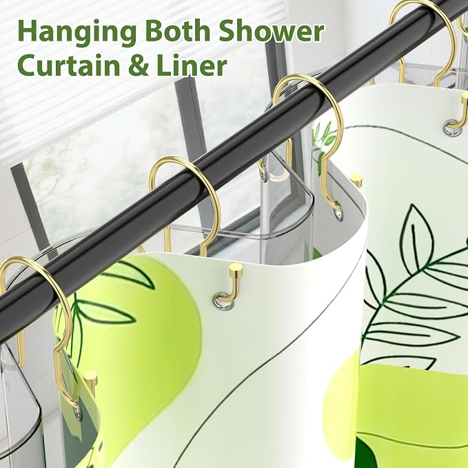 Goowin Shower Curtain Hooks, Simple Shower Curtain Rings, Sturdy Shower Curtain - Image 5