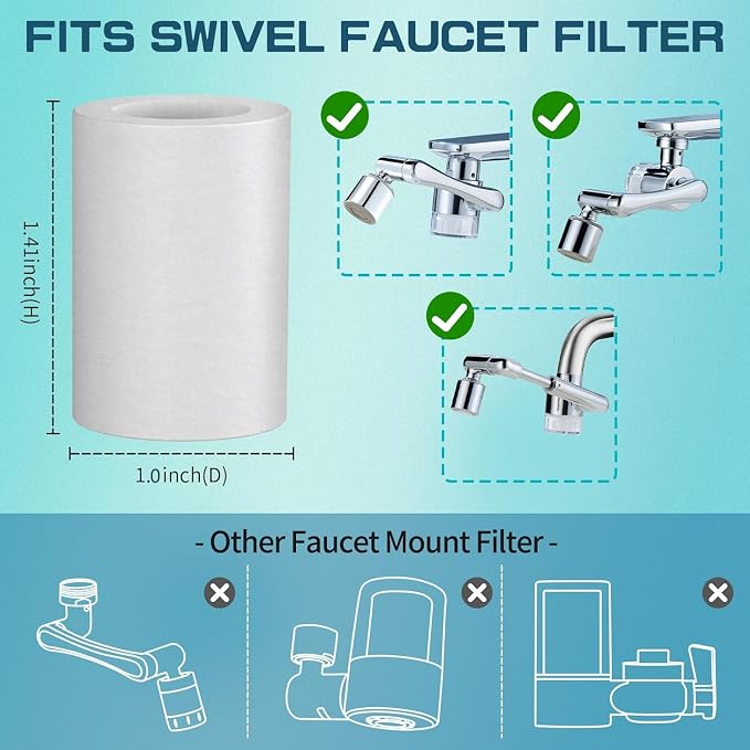 8pcs White Filter Element Replacement - Image 2