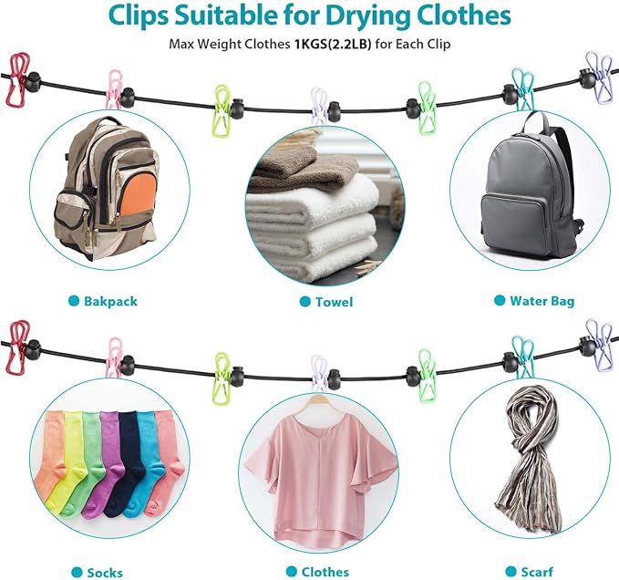 Travel Clothesline, Retractable Clothesline Camping Washing Line - Image 5