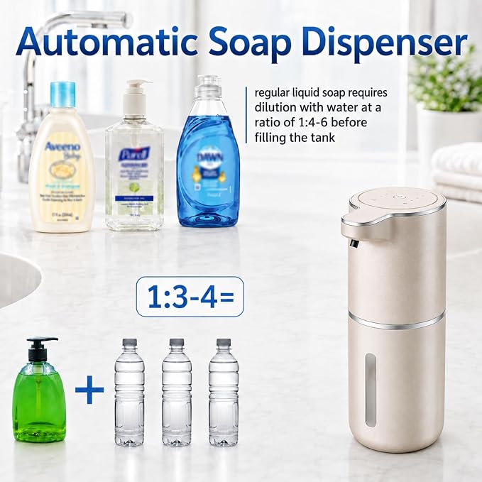 Automatic Liquid Soap Dispenser, Touchless Hand Soap Dispenser 13.5oz USB - Image 4