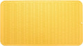 Silicone Dish Drying Mat for Multiple Usage,Easy clean,Eco-friendly,Heat-resistant Silicone Mat for Kitchen Counter or Sink,Refrigerator or Drawer Liner Yellow 4XL 32 inches x 18 inches