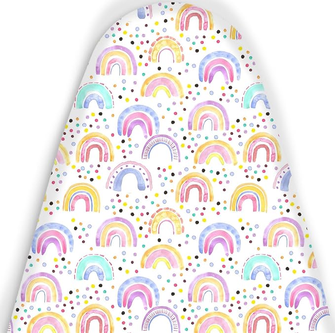 Cute Pink Boho Rainbow Colorful 15"x54" Ironing Board Cover - Image 6