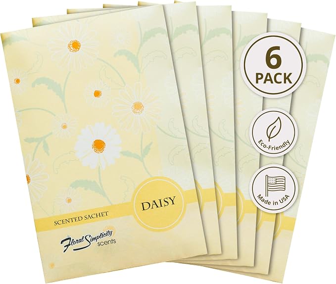 Daisy Scented Sachets Pack of 6, Spring and Summer by FloralSimplicity