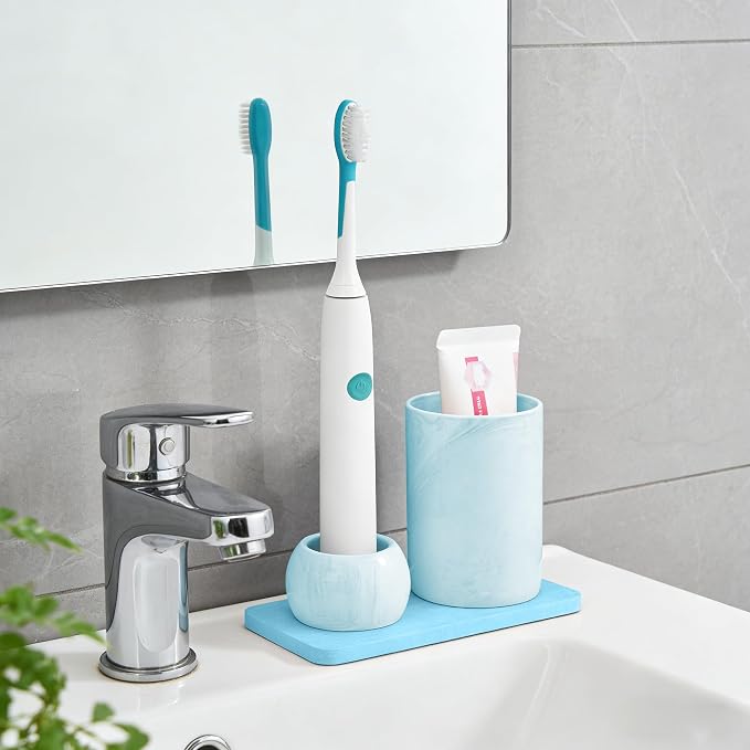 Ceramic Toothbrush Holder & Toothbrush Cup - Image 4