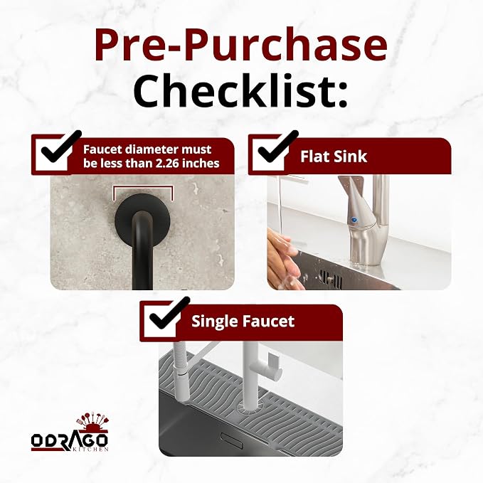 ODRAGO Silicone Kitchen Sink Splash Guard - Image 9