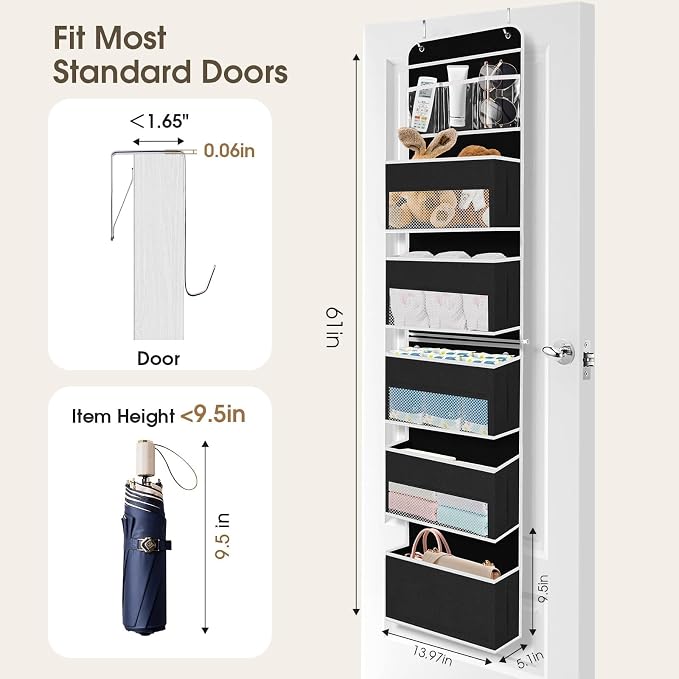 1Pack Over The Door Organizer Large Capacity Hanging Storage Room Organizer - Image 2