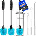 Holikme 5 Pack Bottle Brush 14" Stainless Steel Straw Cleaner Brush, 3 Straw by Holikme