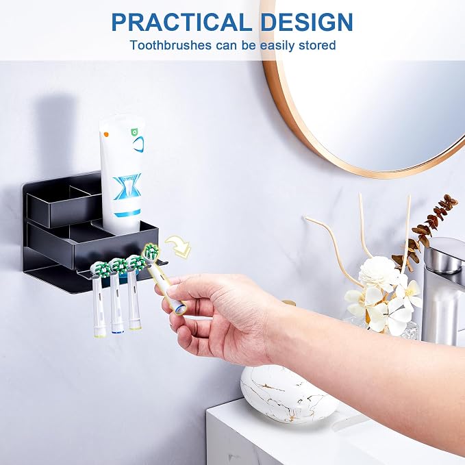 Electric Toothbrush Head Holder, Electric Toothbrush Holders Wall Mounted - Image 7