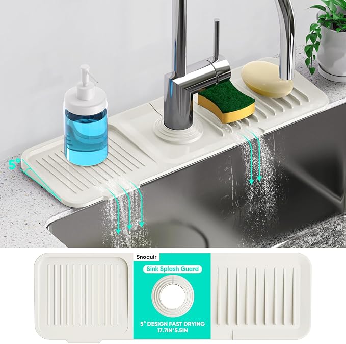 17.7inch Faucet Mat for Kitchen Sink Faucet Mat Kitchen Sink Splash Guard - Image 8