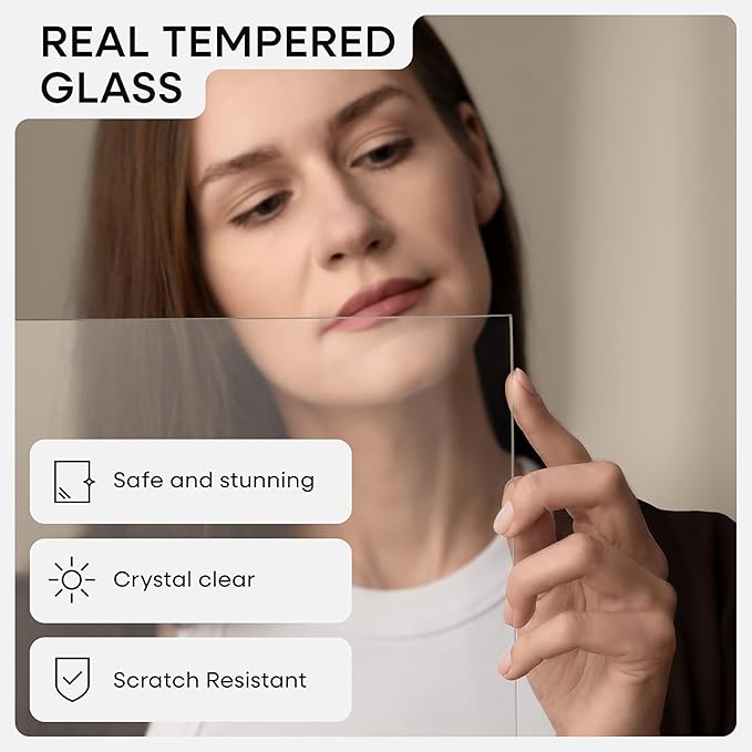 Homeforia 12x12 Picture Frame Bronze, High End Metal 12 x 12 Square Poster Frame with Mat 10 x 10 Photo, 12x12 Brass Frame Matted to 10x10 Print, 12by12 Thin Frames, Tempered Glass, Wall Kit, Set of 4