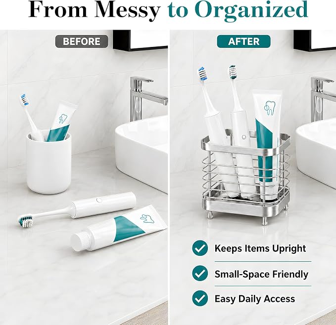 Stainless Steel Electric Toothbrush Holder - Image 7