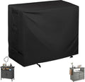 Outdoor Storage Cabinet Cover for Wicker Outdoor Bar Cart, Outdoor Bar Table Cover for Patio Storage Bar Table/Wicker Console Table/Rattan Cabinet Sideboard