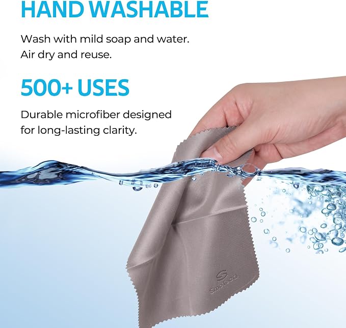 12 Pack Microfiber Lens Cleaning Cloths – Ultra-Soft, Scratch-Free Eyeglass - Image 4