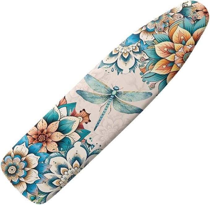 Boho Floral Dragonfly Ironing Board Cover 15x54 Inches, Standard Size Ironing by Hinthetall