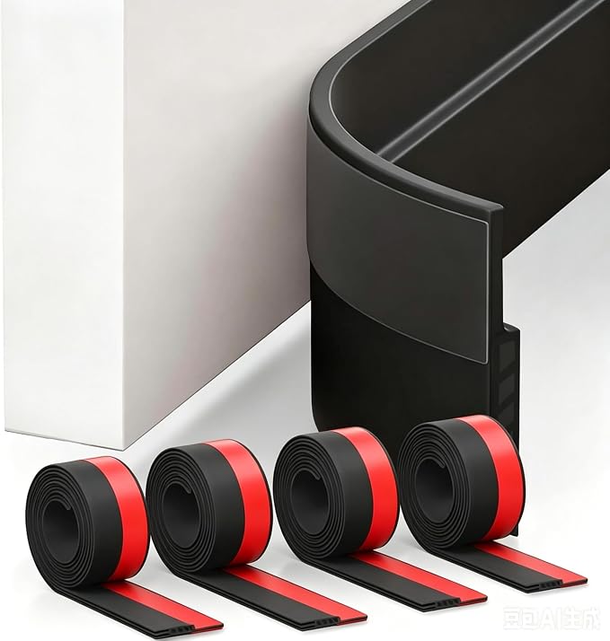 Suptikes 4 Pack Door Draft Stopper, Weather Stripping Draft, Door Bottom Seal by Suptikes