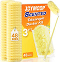 JOYMOOP Scented Telescopic Duster kit, 3FT Extendable Handle + 48 Yellow Refills by JOYMOOP