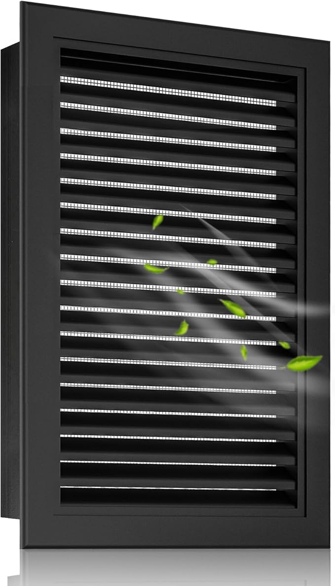 14" x 20" Aluminum Alloy Gable Vent - Never Rust, Heat Dissipation & Condensation Prevention, Ideal for Shed, Attic, Wall, Door & Shipping Container - Vent Opening: 12" x 18"