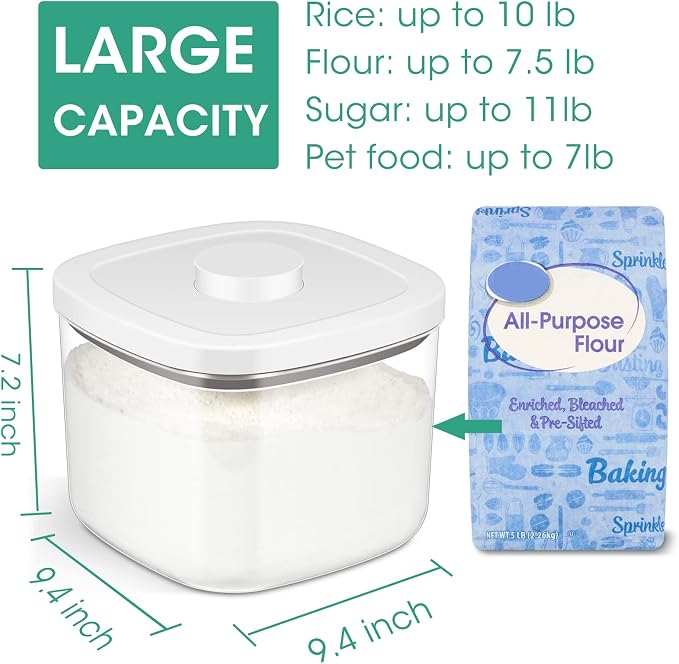TBMAXS Airtight Rice Container 10 Lbs, Dry Food Holder - Image 2