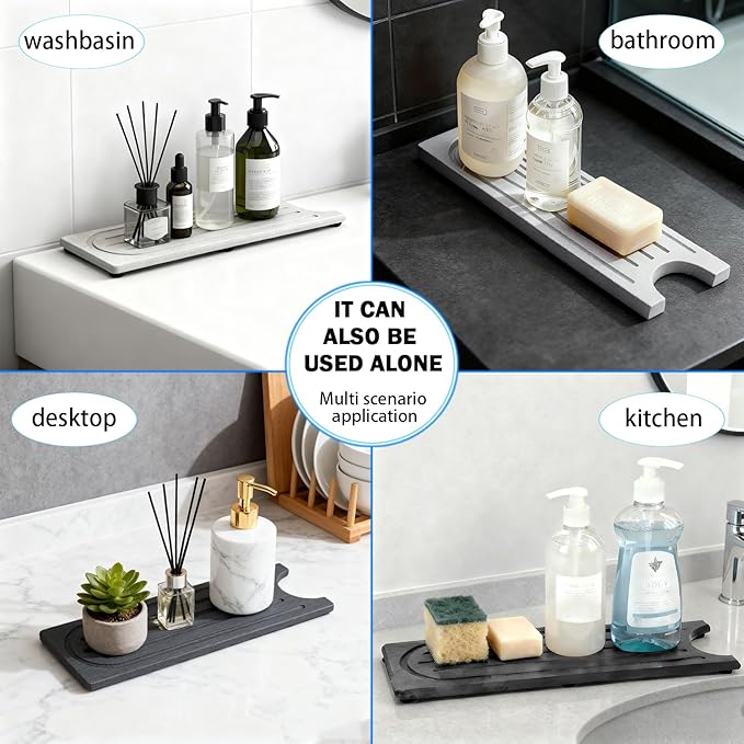 Kitchen Faucet Mat, Diatomite Sink Faucet Mat Splash Guard - Image 9
