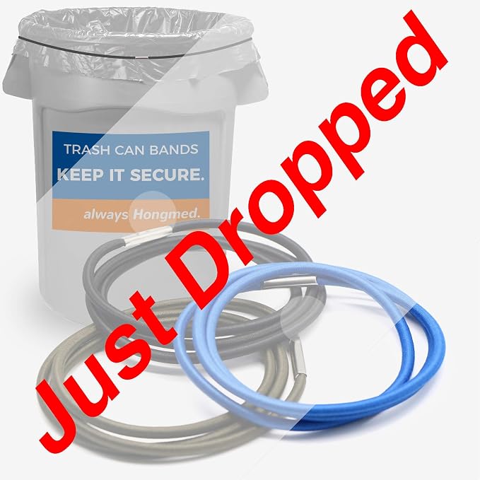 Trash Can Bands Set of 3, Fits 32 to 55 Gallon Cans, Large Elastic Rubber Bands - Image 7