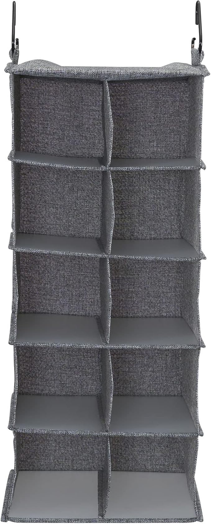 Household Essentials 10 Pocket Double Hang Canvas Shoe Organizer Side‑by‑Side - Image 6