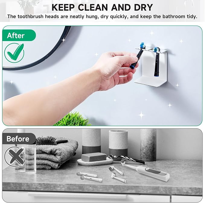 Electric Toothbrush Head Holder, Oukimly Toothbrush Holder Wall Mounted or - Image 9