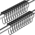 Shower Curtain Hooks, Decorative Rust Proof Stainless Steel Shower Curtain Hooks by Amazer