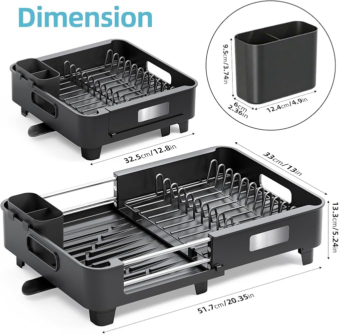 TOOLF Extendable Dish Drying Rack - Image 2