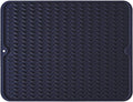 Silicone Dish Drying Mat, Non-Slip Easy Clean Sink Mat, Dark Blue, Large by MODENGKONGJIAN